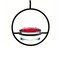 GC Home & Garden 6.75" Red and Black Metal Hanger with Removable Lid Sphere Hummingbird Feeder